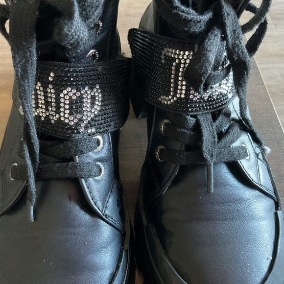 Juicy Couture Quentin Black Combat Boots Sz 7.5 - Picture 2 of 4